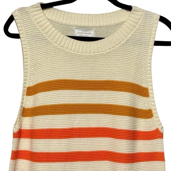 Lucky Brand Ombre Sunset Striped Sleeveless Lightweight Sweater Blouse Tank - Picture 5 of 11
